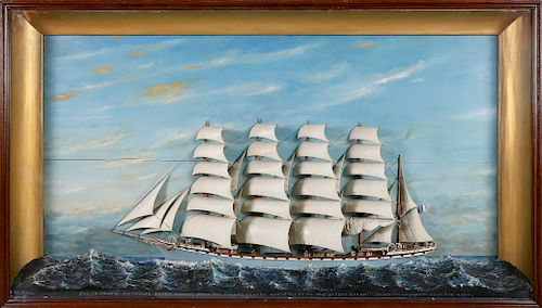 FINE LARGE DIORAMA OF THE SHIP