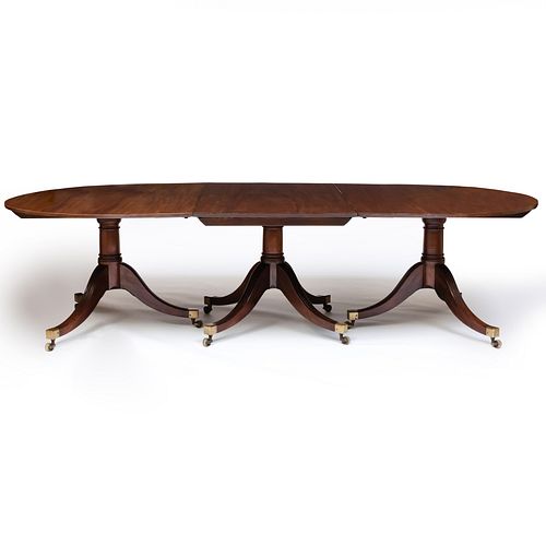 FINE LATE GEORGE III MAHOGANY THREE