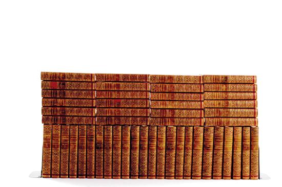 Fine leather-bound books: The