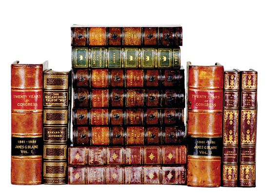 Fine leatherbound books: