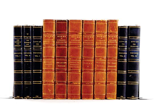 Fine leatherbound books by Meredith