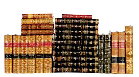 Fine leatherbound books: