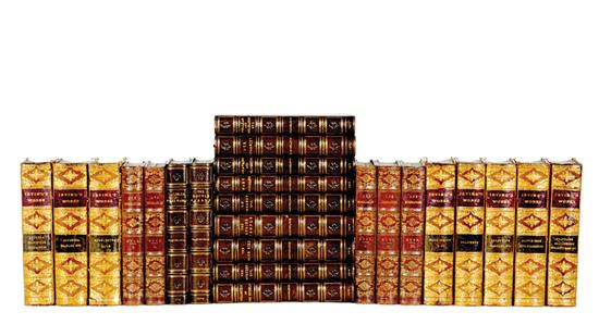 Fine leatherbound books: Works by