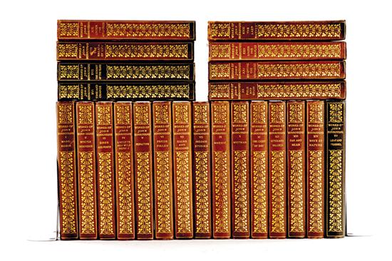 Fine leatherbound books: works of