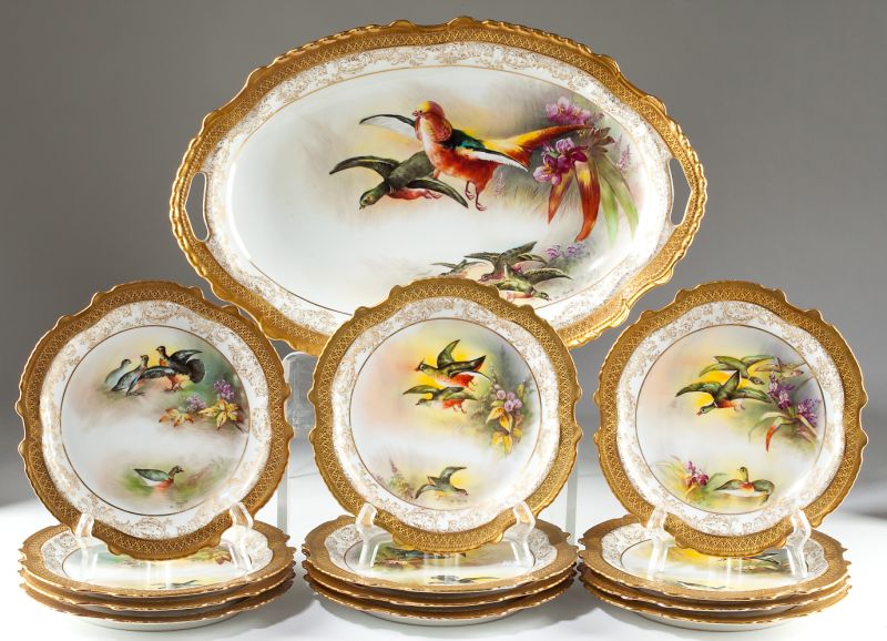 Fine Limoges Game Setlate 19th