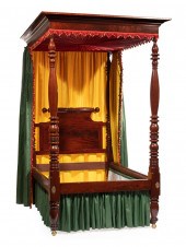 FINE LOUISIANA CARVED MAHOGANY