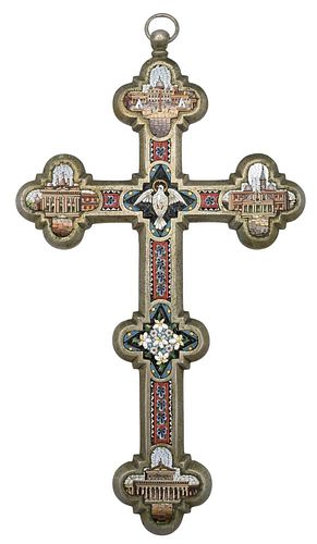 FINE MICRO MOSAIC CROSS, ITALIAN