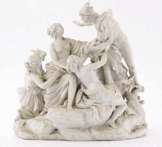 FINE MYTHOLOGICAL BISCUIT FIGURAL