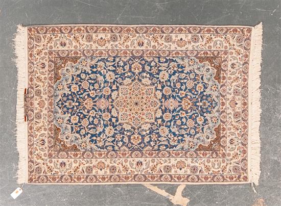 Fine Nain rug Iran circa 1960 3.6 x