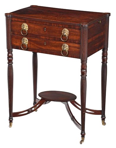FINE NEOCLASSICAL INLAID MAHOGANY