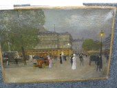 Fine Oil Painting of a City St