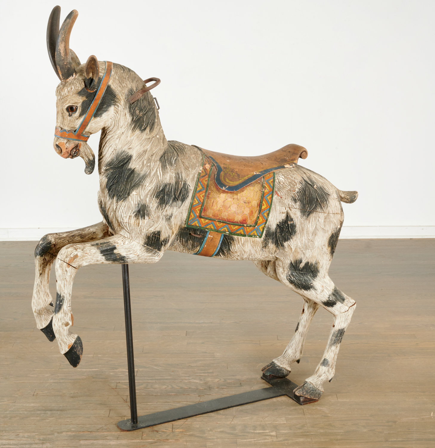 FINE OLD LIFESIZE WOODEN PAINTED