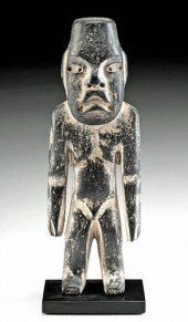 FINE OLMEC STONE STANDING WERE