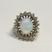 FINE OPAL & DIAMOND LADY'S COC