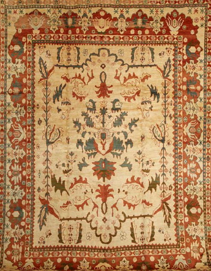 Fine Oushak Carpet,  10' 8" x 13'