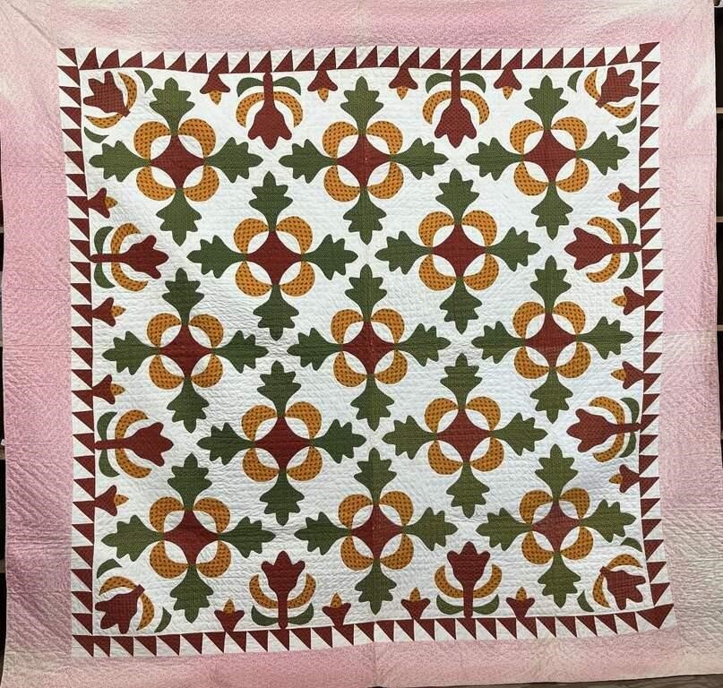 FINE PA "OAK LEAF & REEL" APPLIQUED