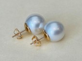 FINE PAIR 12.8MM WHITE SOUTH S