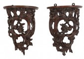 FINE PAIR CHIPPENDALE CARVED M