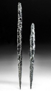 FINE PAIR COLIMA OBSIDIAN PIER