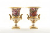 Fine pair English porcelain ca