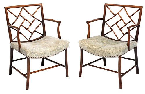 FINE PAIR GEORGE III MAHOGANY