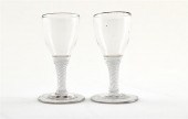 Fine pair Georgian opaque-twis
