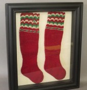 FINE PAIR OF AMISH KNIT WOOL B