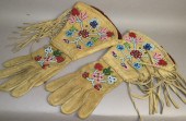 FINE PAIR OF BEADWORK BUCK SKI