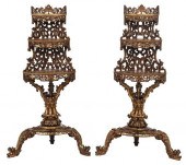 FINE PAIR OF CHINESE CARVED LA