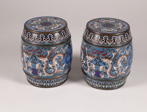FINE PAIR OF CHINESE CLOISONNE