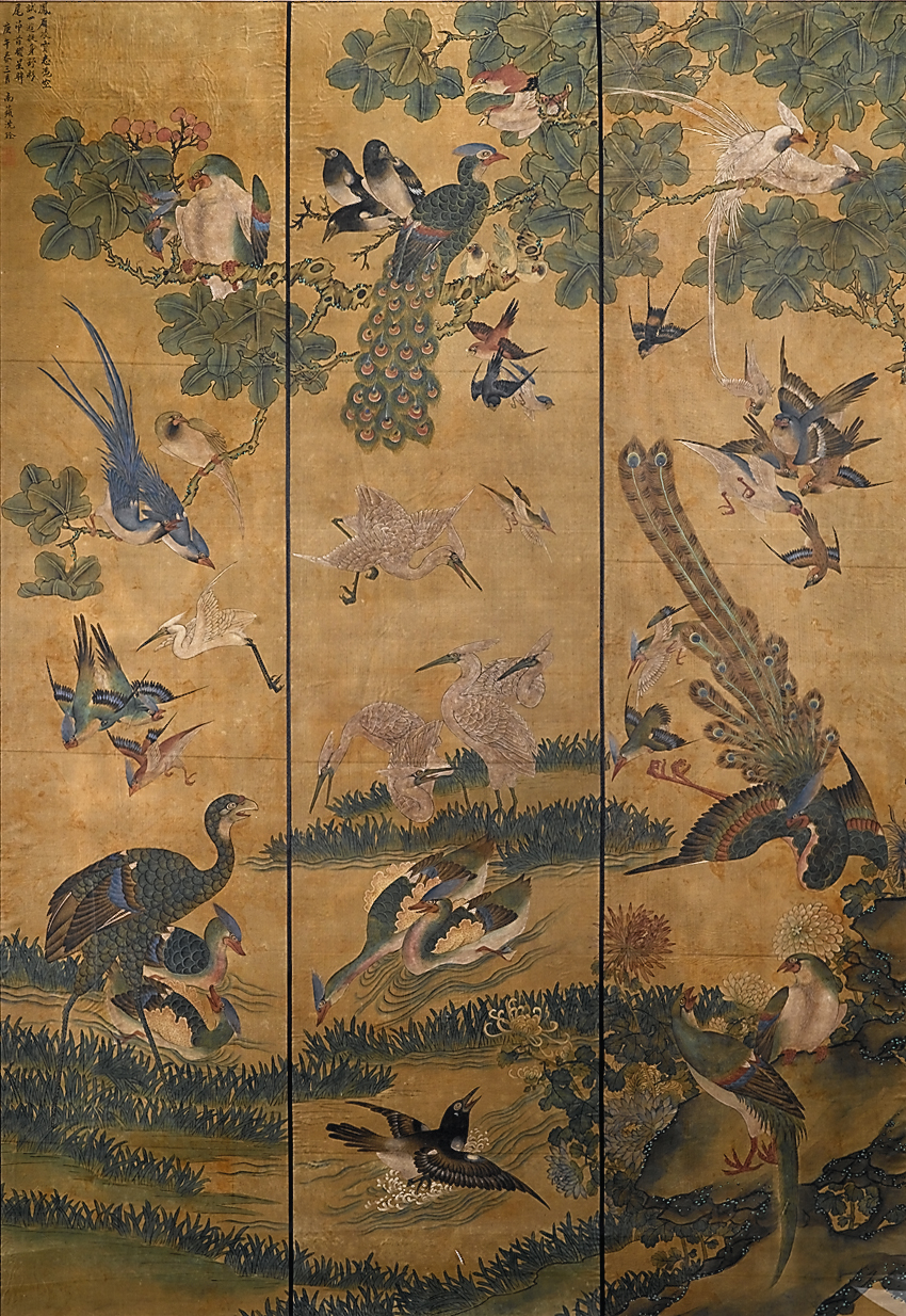 Fine pair of Chinese wallpaper