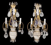 FINE PAIR OF ROCK CRYSTAL SCON