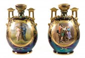 FINE PAIR, VIENNA PORCELAIN HA