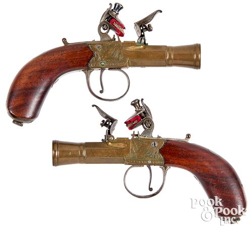 FINE PAIR W. BOND, LONDON FLINTLOCK