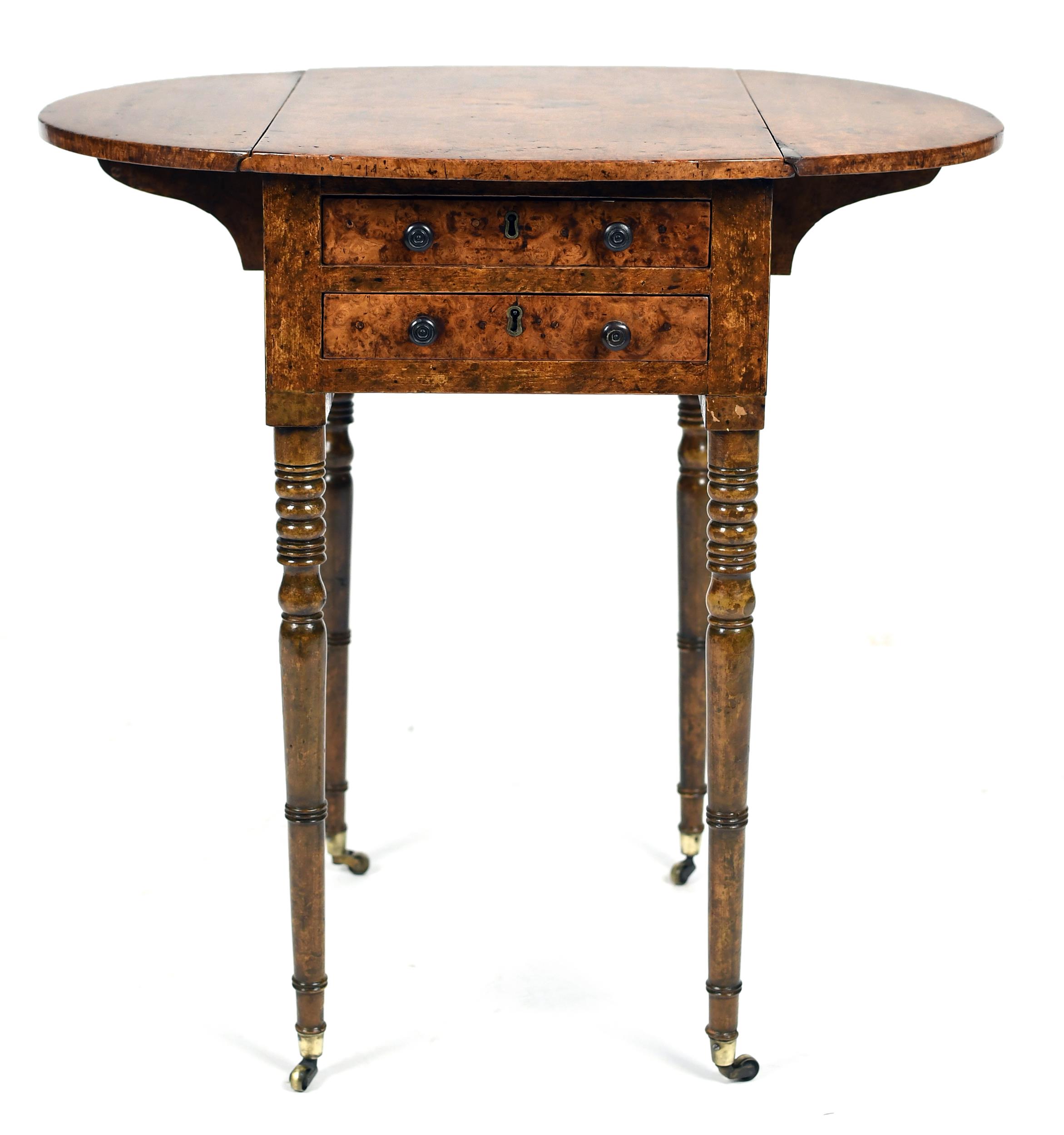 FINE PETITE 19TH C. BURL WALNUT