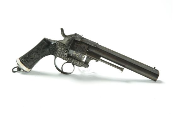 FINE PINEFIRE REVOLVER.  Belgium 