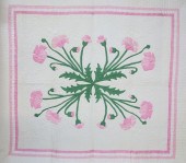 FINE PINK AND GREEN "POPPY" AP
