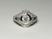 FINE PLATINUM 1.03CT DIAMOND L