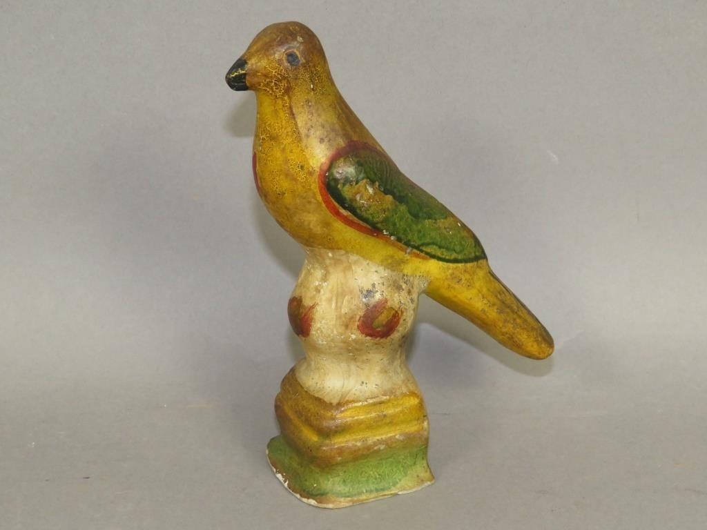 FINE POLYCHROME PAINTED CHALKWARE