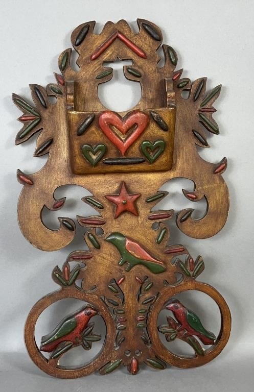 FINE POLYCHROME PAINTED FOLK ART