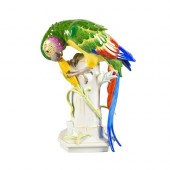 FINE PORCELAIN PARROT FIGURAL