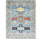 FINE POWDER BLUE HAND KNOTTED