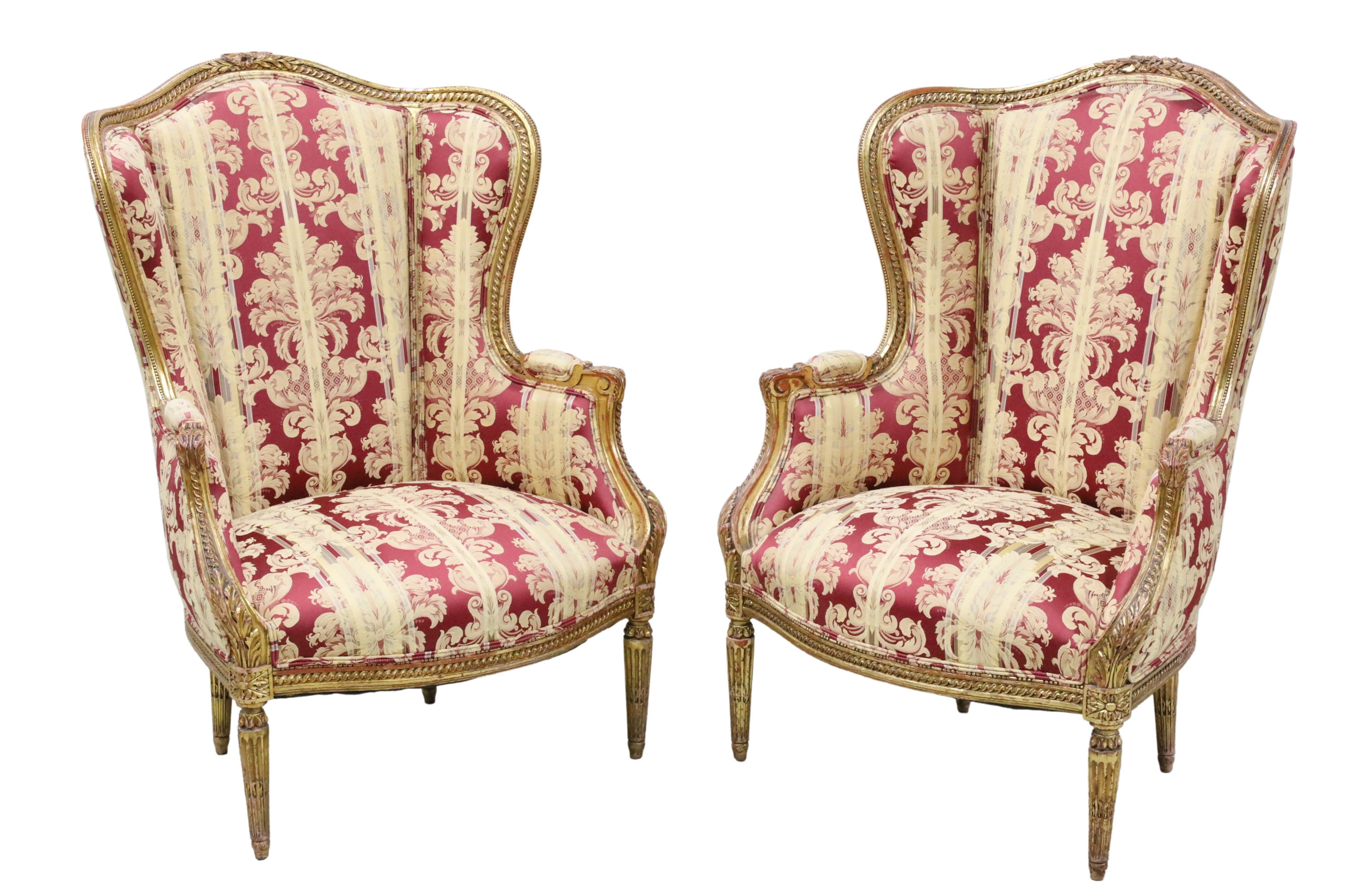 FINE PR. OF LOUIS XVI GILT WOOD