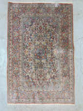 FINE QUALITY SILK SCATTER RUG,