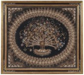 FINE QUILLWORK FLORAL PICTUREp