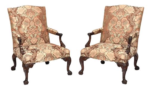 FINE RARE PAIR GEORGE III CARVED