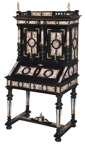 FINE RARE VIENNESE ENAMELED, GILT