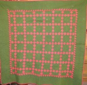 FINE RED & GREEN CALICO FABRIC