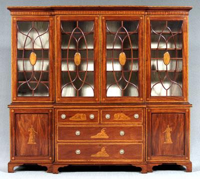 Fine Regency inlaid breakfront,