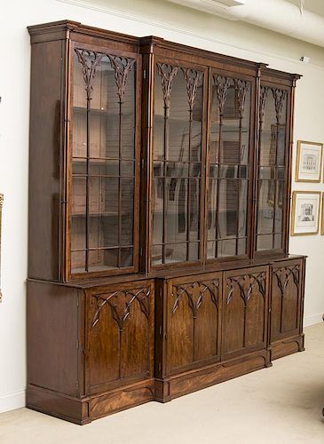FINE REGENCY NEOGOTHIC CARVED